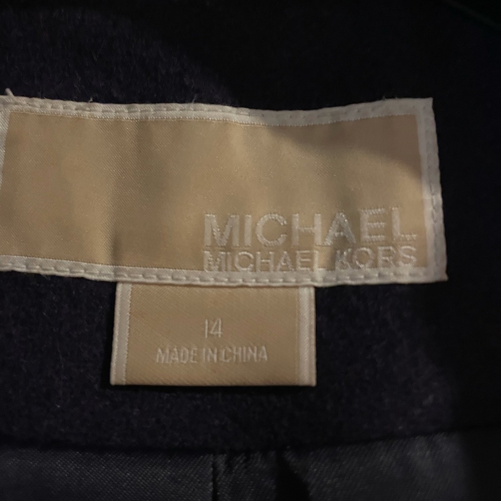 MICHAEL KORS pea coat, purple, size 14 - Picture 2 of 7